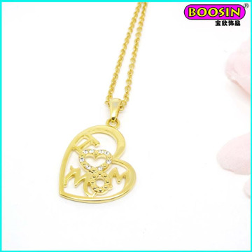 Vente en gros 2016 Alliage Fête des Mères Collier/ I Love Mom Collier